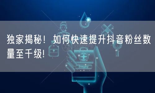 独家揭秘！如何快速提升抖音粉丝数量至千级!